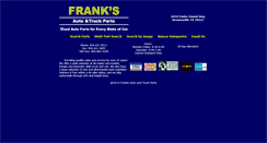 Desktop Screenshot of franksautoandtruckparts.com